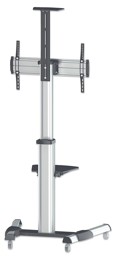 Aluminum Height-Adjustable Multimedia TV Cart, for 37" to 65" Displays Image 4
