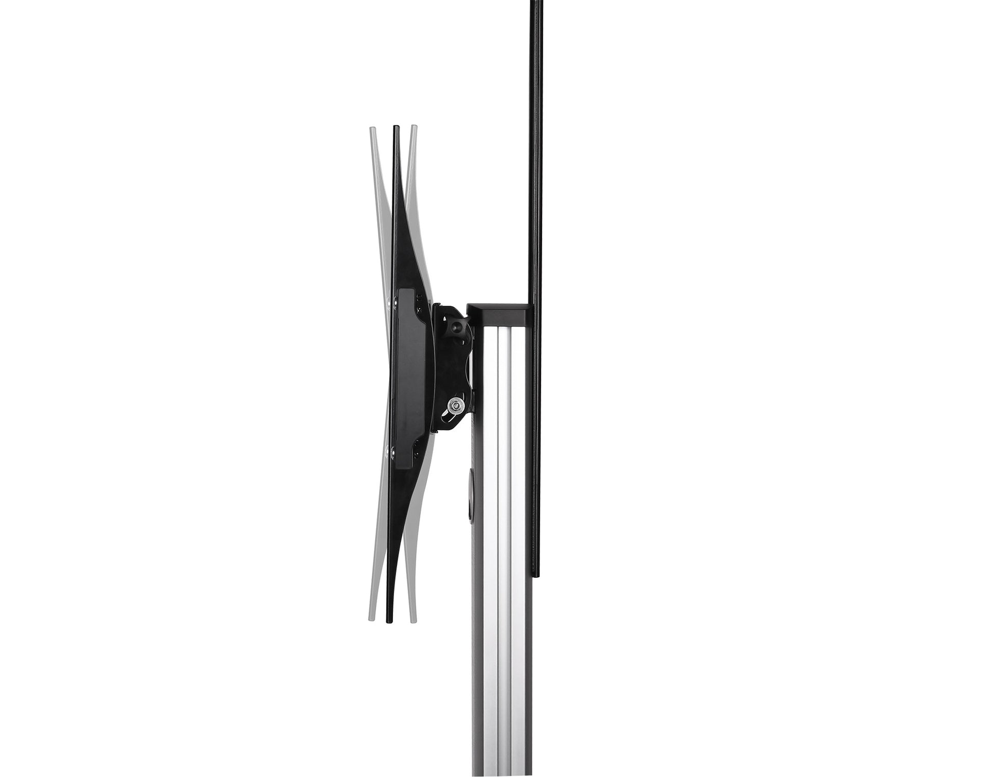 Aluminum Height-Adjustable Multimedia TV Cart, for 37" to 65" Displays Image 9