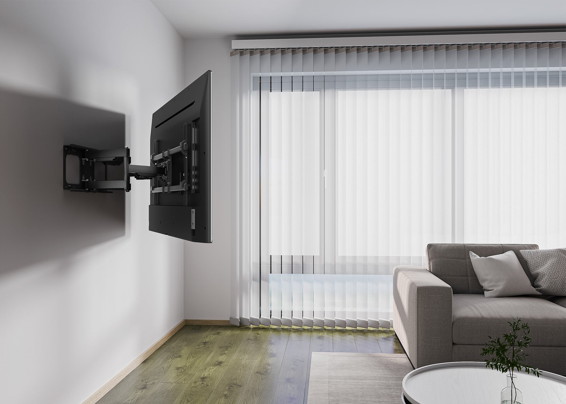Full-Motion Large-Screen TV Wall Mount, for 37" to 90" Displays Image 9