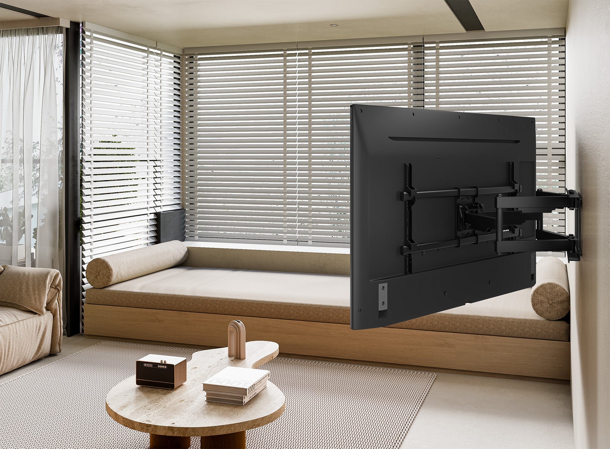 Full-Motion Large-Screen TV Wall Mount, for 37" to 90" Displays Image 10