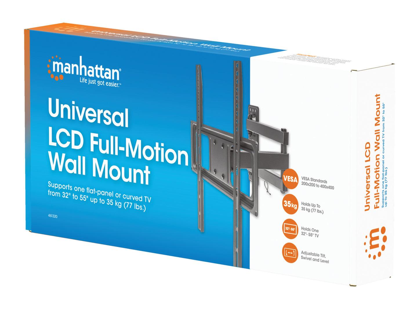 Universal Basic LCD Full-Motion Wall Mount Packaging Image 2
