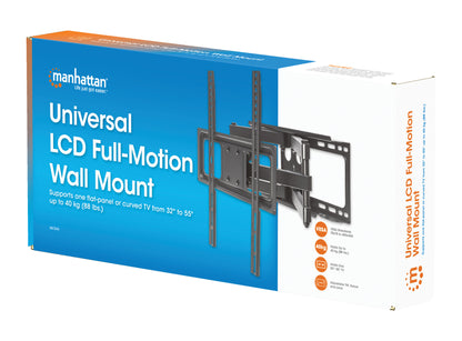 Full-Motion TV Wall Mount with Post-Leveling Adjustment, for 32" to 55" Displays Packaging Image 2