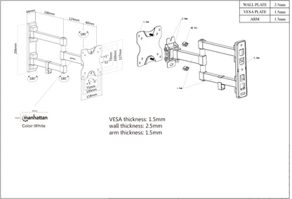 Universal Flat-Panel Articulating TV Wall Mount Image 7