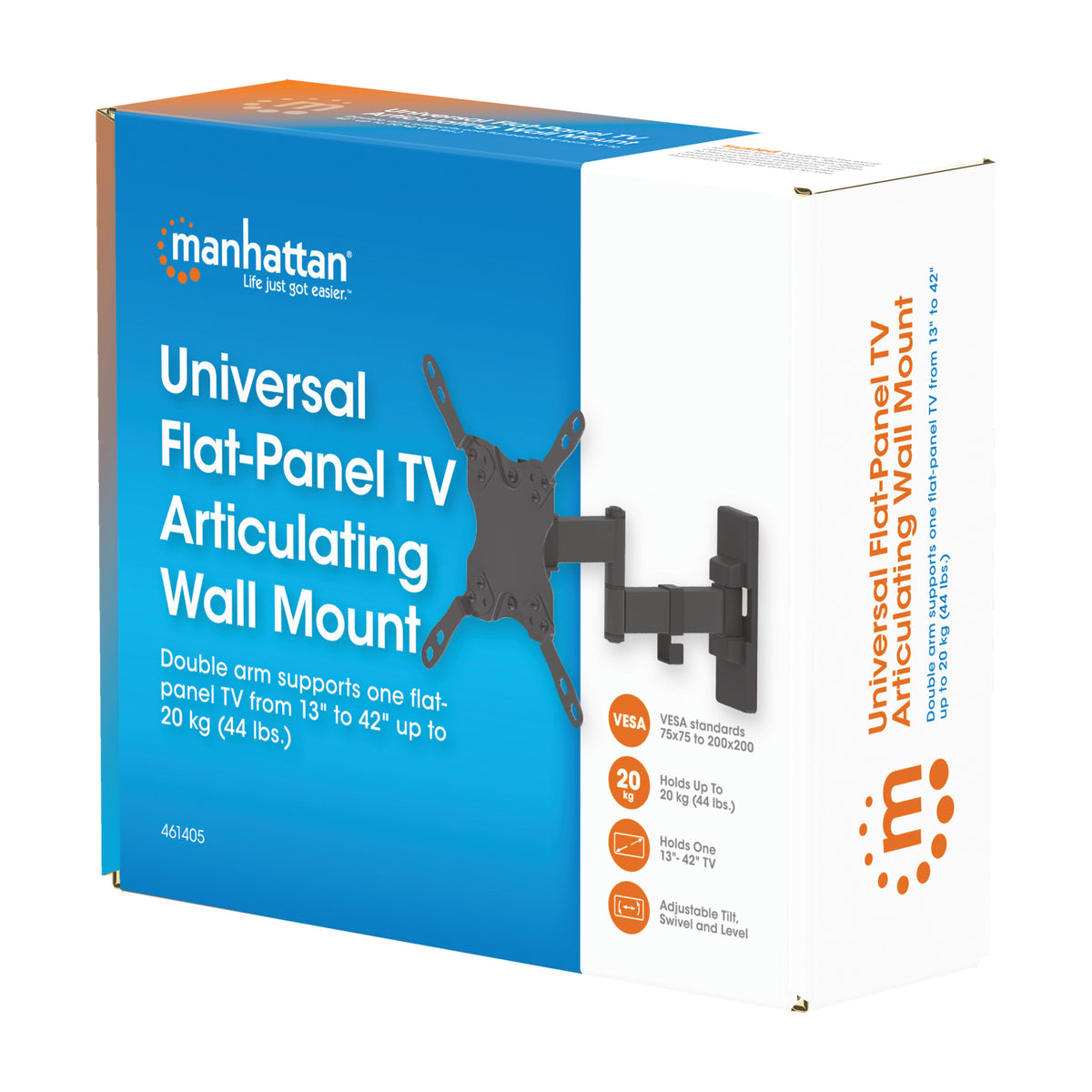 Articulating TV Wall Mount, for 13" to 43" Displays Packaging Image 2