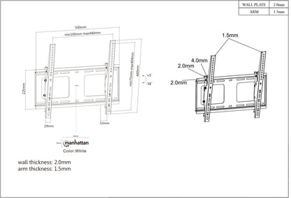Universal Flat-Panel TV Tilting Wall Mount with Post-Leveling Adjustment Image 9
