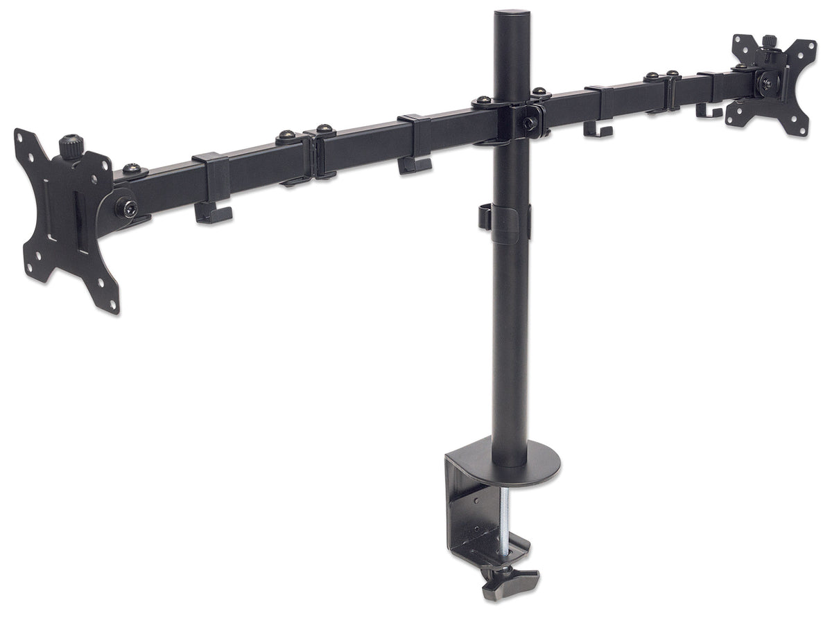 Dual Monitor Mount with Double-Link Swing Arms, for 13" to 32" Displays Image 4