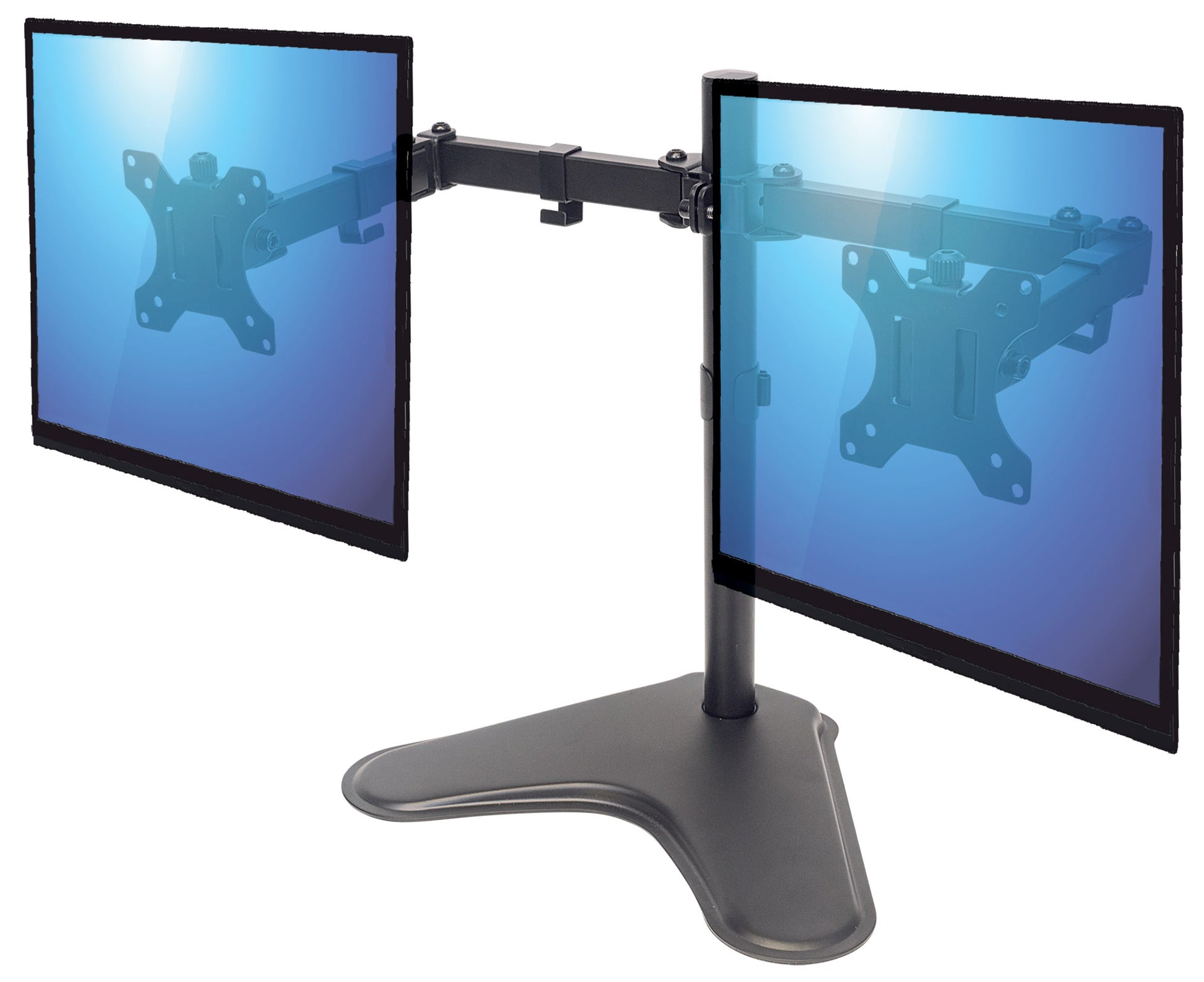 Dual Monitor Stand with Double-Link Swing Arms, for 13" to 32" Displays Image 6