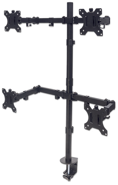Universal Four Monitor Mount with Double-Link Swing Arms Image 1