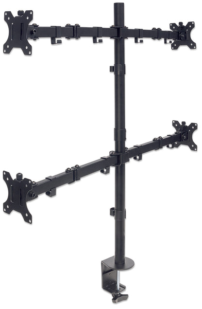 Universal Four Monitor Mount with Double-Link Swing Arms Image 3