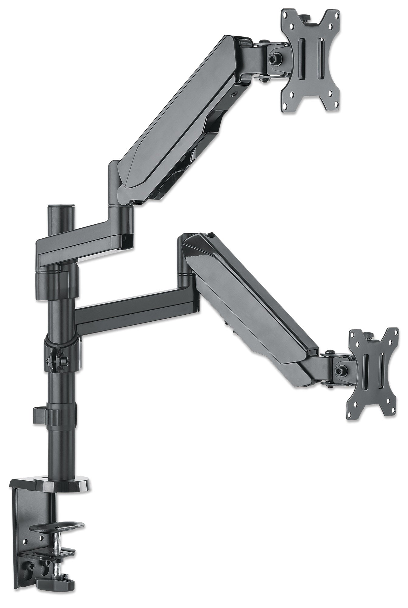 Universal Gas Spring Monitor Mount with Height-Adjustable Arms, for 17" to 32" Displays Image 3