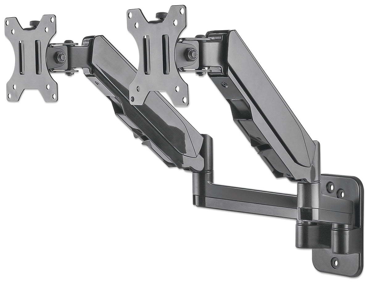 Universal Gas Spring Dual Monitor Wall Mount Image 4