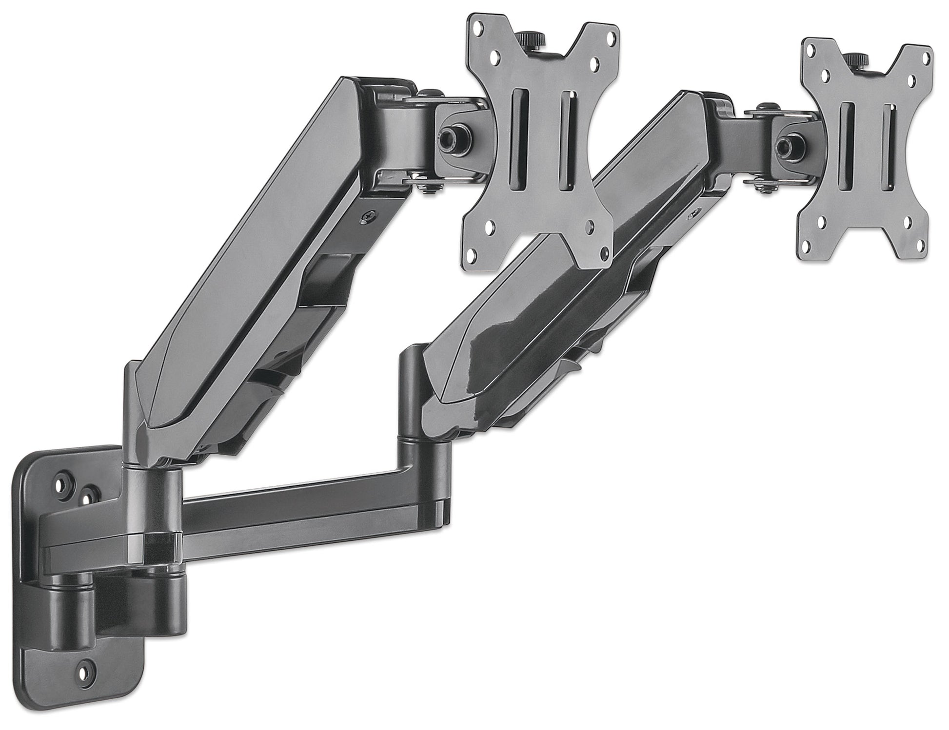 Universal Gas Spring Dual Monitor Wall Mount Image 5