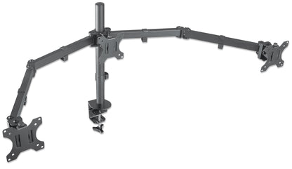 Triple Monitor Mount with Center Mount and Double-Link Swing Arms, for 13" to 27" Displays Image 3