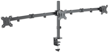 Triple Monitor Mount with Center Mount and Double-Link Swing Arms, for 13" to 27" Displays Image 4