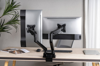 Aluminum Gas Spring Dual Monitor Desk Mount with 8-in-1 Docking Station Image 7
