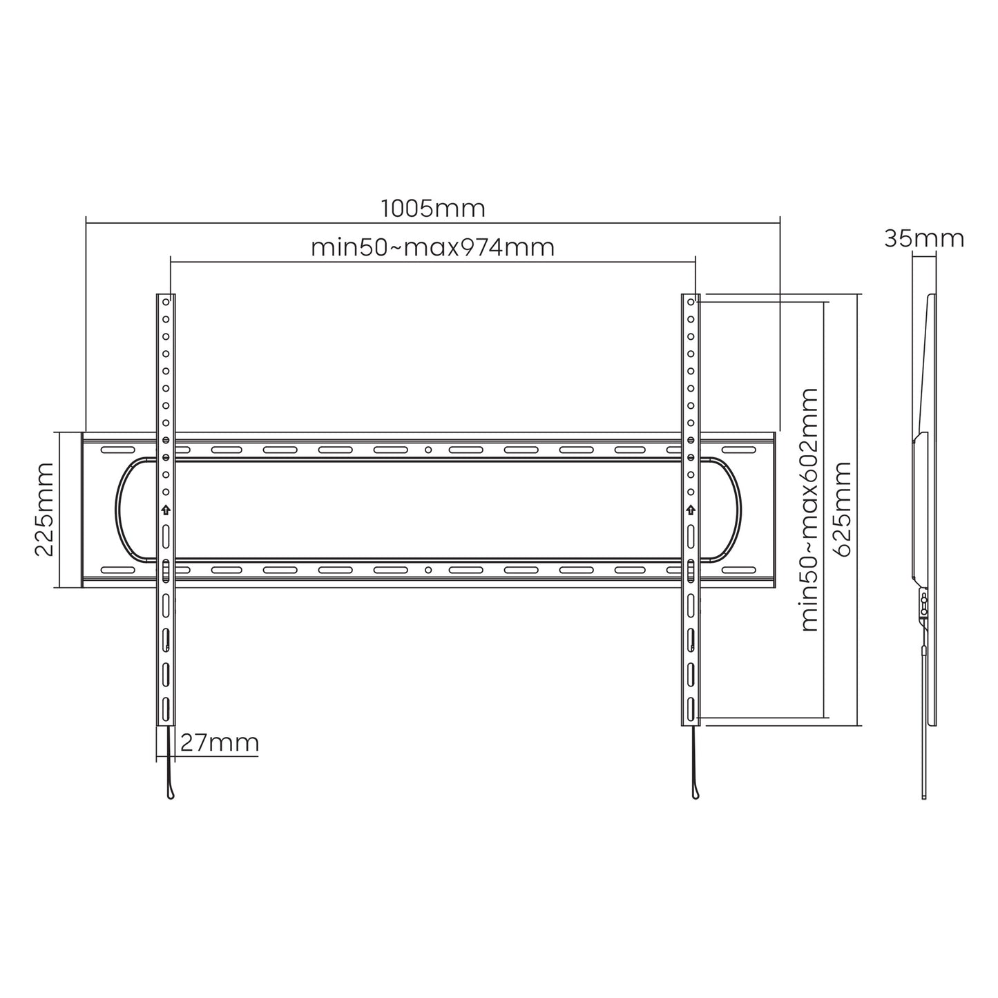 Heavy-Duty Low-Profile Large-Screen Fixed TV Wall Mount, for 60" to 120" Displays Image 13