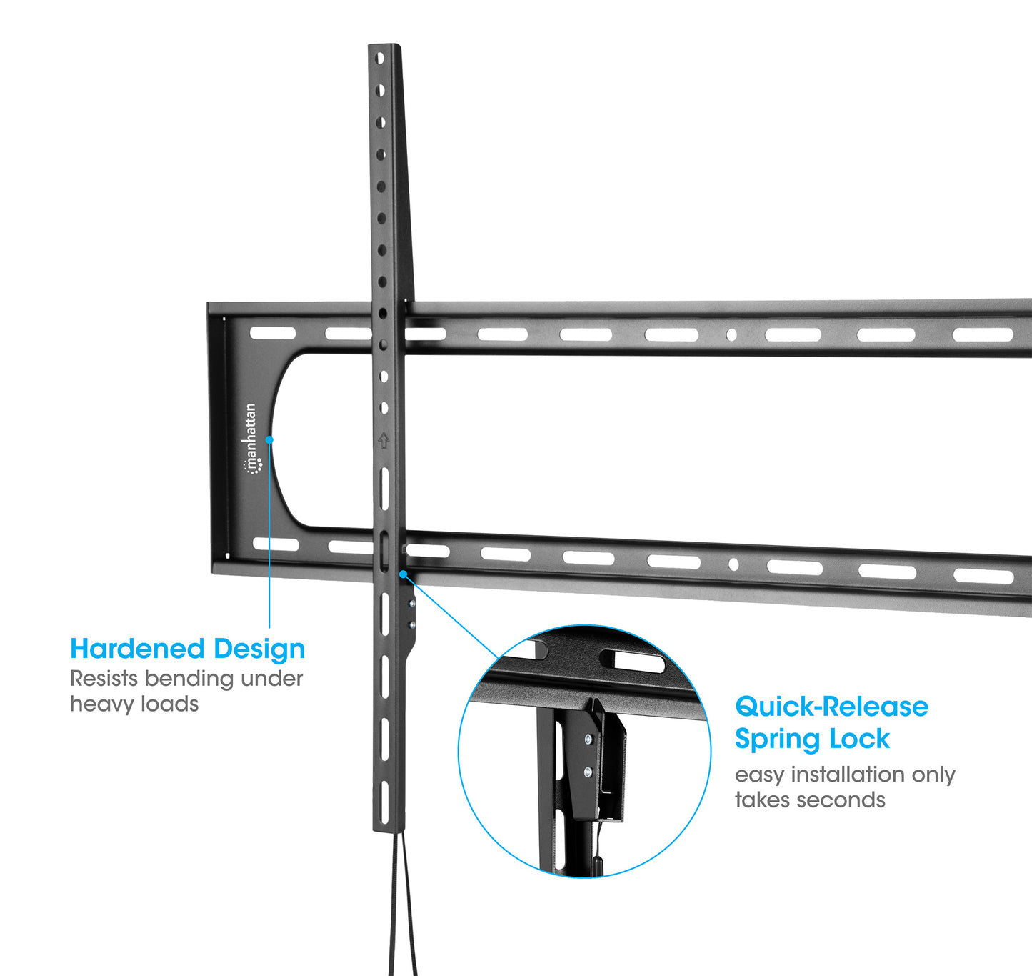 Heavy-Duty Low-Profile Large-Screen Fixed TV Wall Mount, for 60" to 120" Displays Image 7