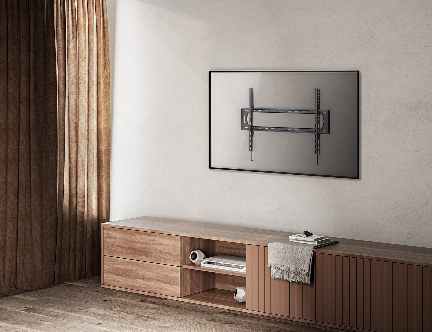 Heavy-Duty Low-Profile Large-Screen Fixed TV Wall Mount, for 60" to 120" Displays Image 10