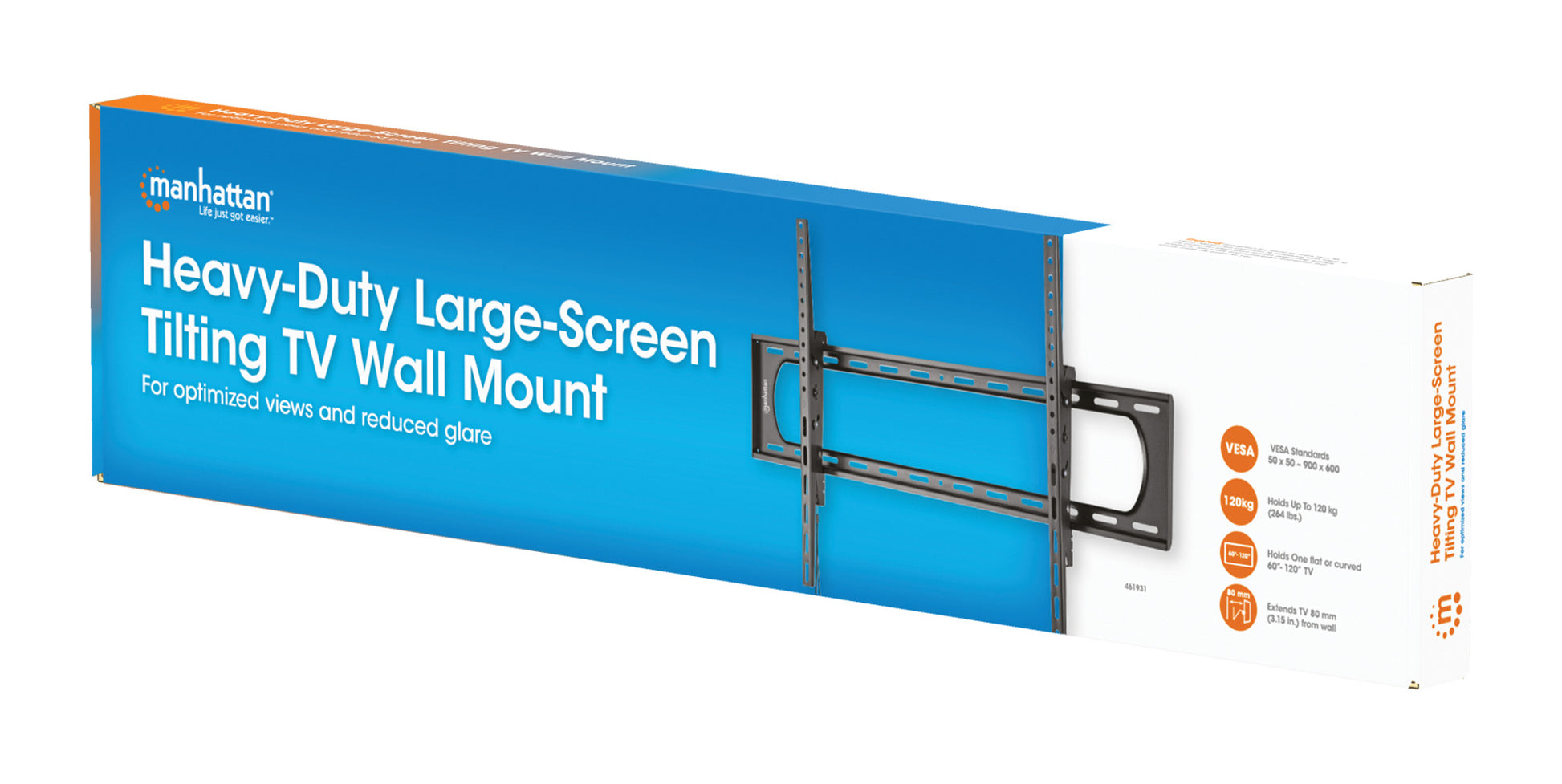 Heavy-Duty Large-Screen Tilting TV Wall Mount, for 60" to 120" Displays Packaging Image 2