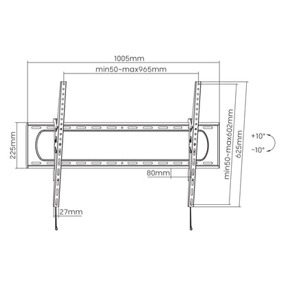 Heavy-Duty Large-Screen Tilting TV Wall Mount, for 60" to 120" Displays Image 14