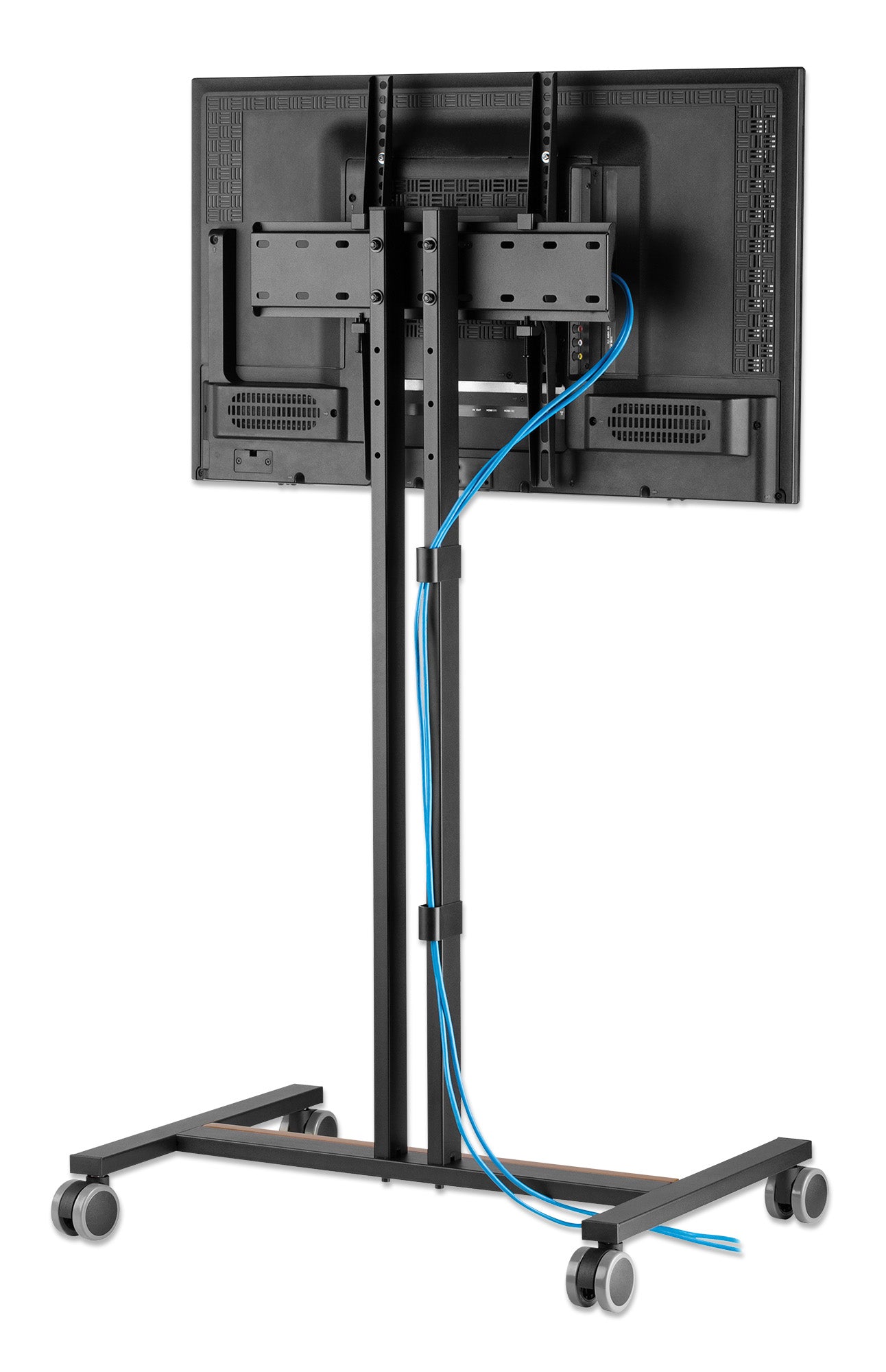 Compact Height-Adjustable TV Cart / Stand, for 34" to 55" Displays Image 14