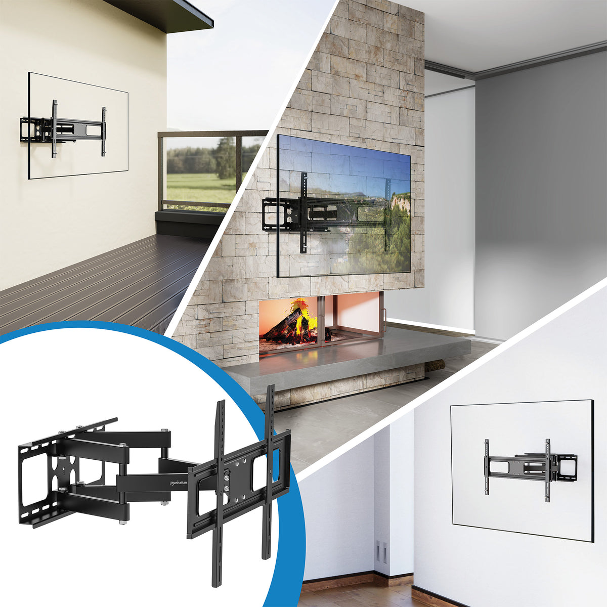 Outdoor Full-Motion TV Wall Mount, for 37" to 86" Displays Image 10