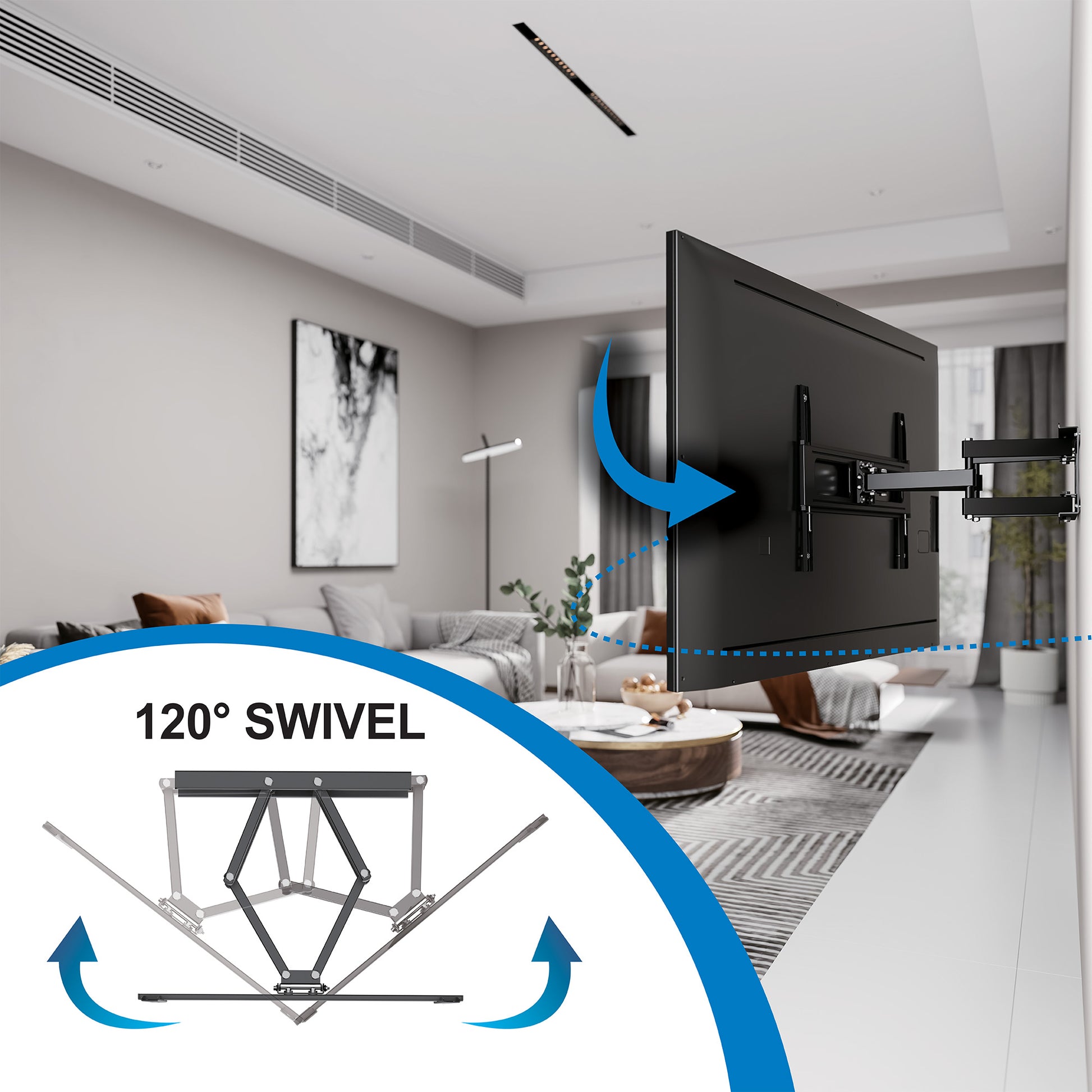 Outdoor Full-Motion TV Wall Mount, for 37" to 86" Displays Image 14