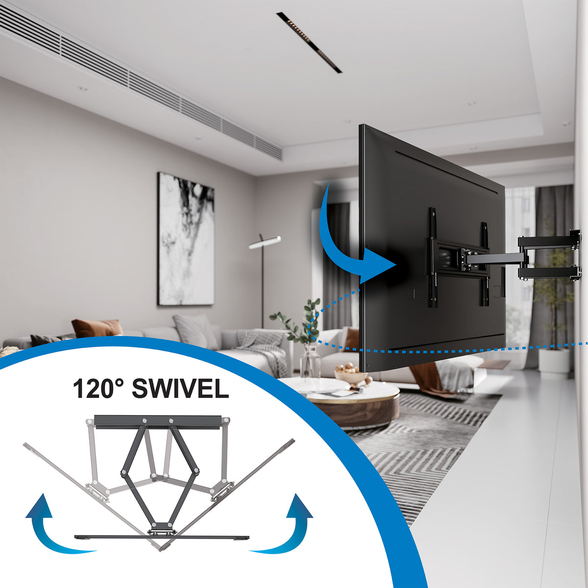Outdoor Full-Motion TV Wall Mount, for 37" to 86" Displays Image 14