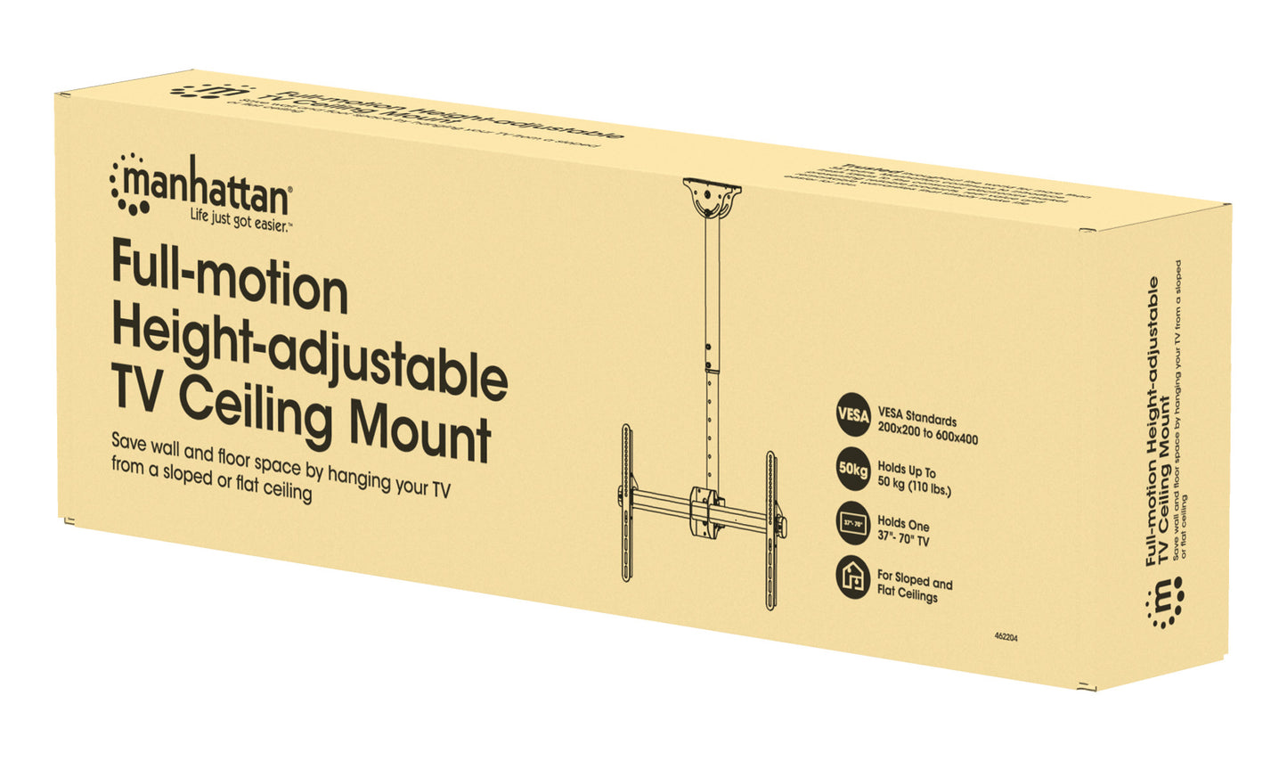 Full-motion Height-Adjustable TV Ceiling Mount Packaging Image 2