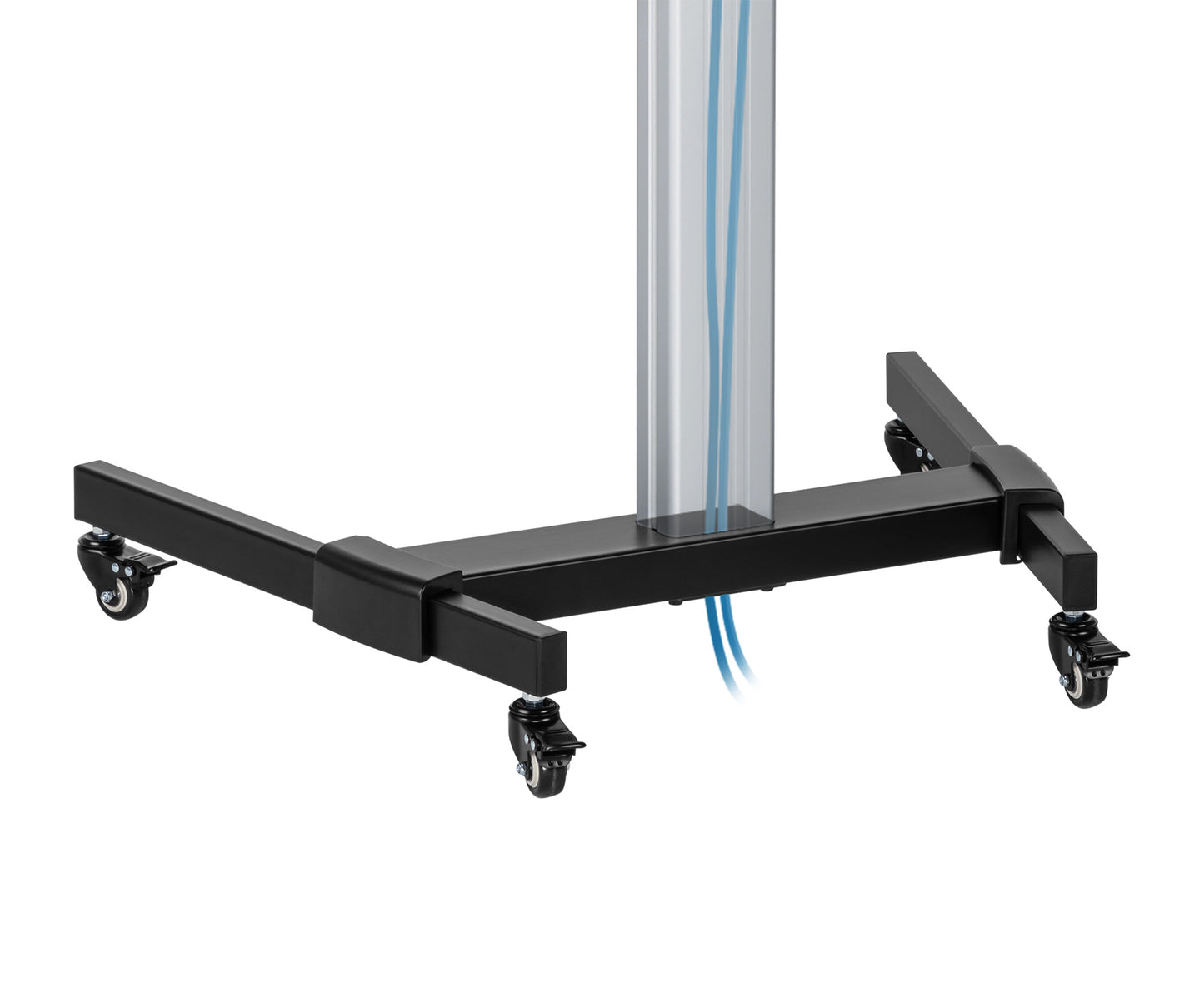 Aluminum Height-Adjustable Multimedia TV Cart, for 37" to 86" Displays Image 12