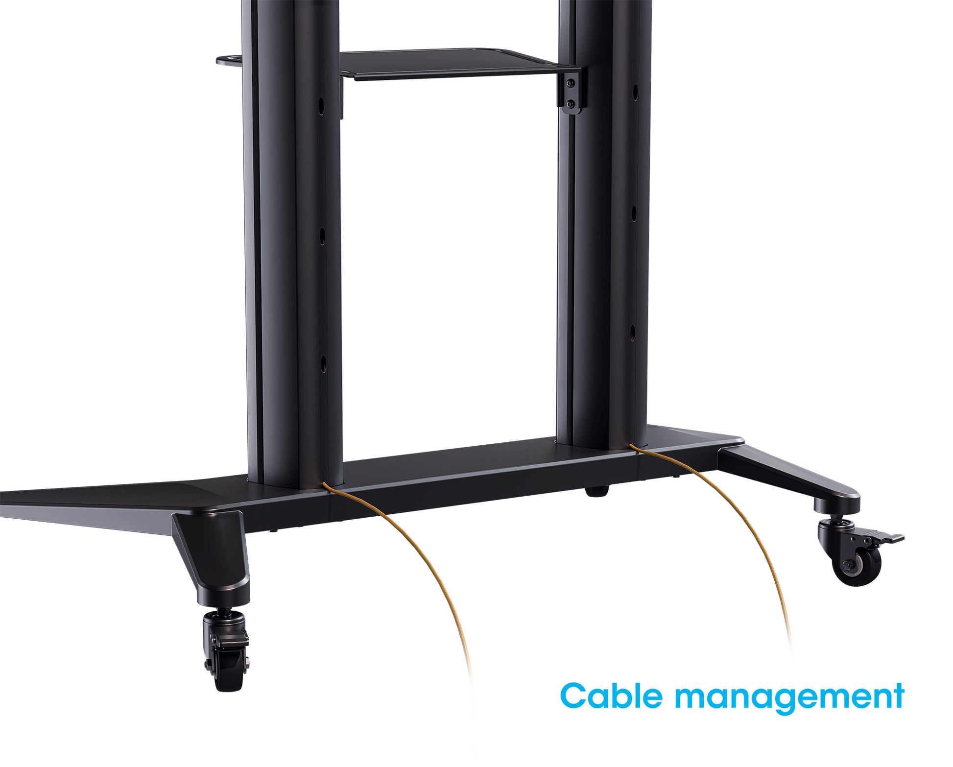 Aluminum Heavy-Duty Large-Screen Height-Adjustable Multimedia TV Cart Image 13