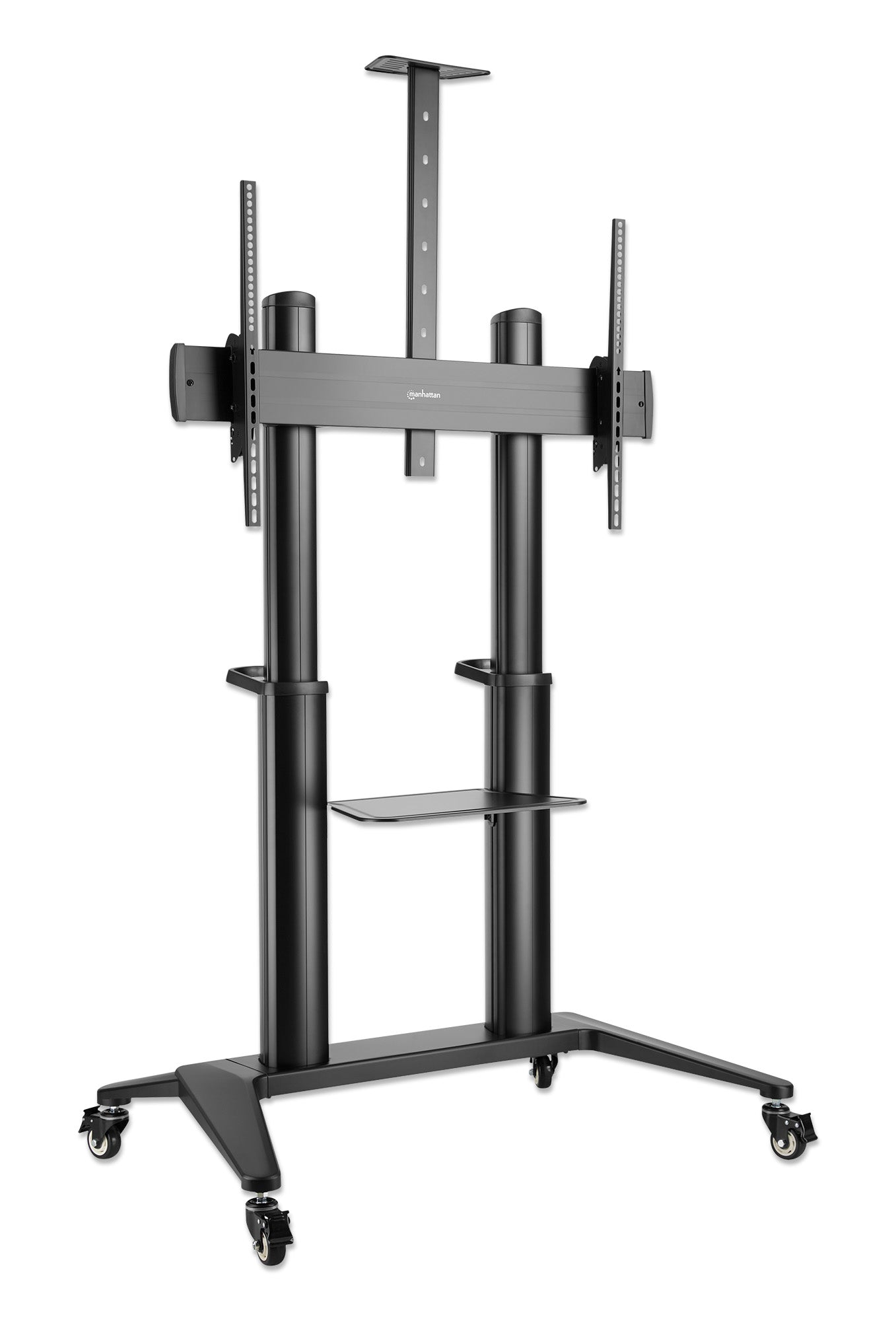 Aluminum Heavy-Duty Large-Screen Height-Adjustable Multimedia TV Cart Image 3