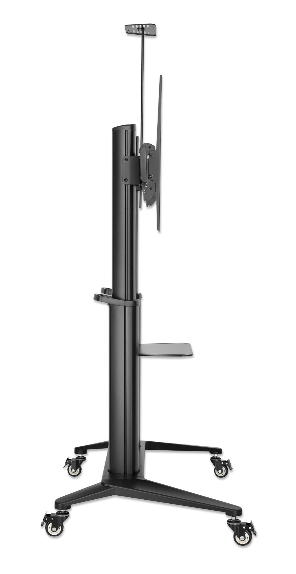 Aluminum Heavy-Duty Large-Screen Height-Adjustable Multimedia TV Cart Image 5