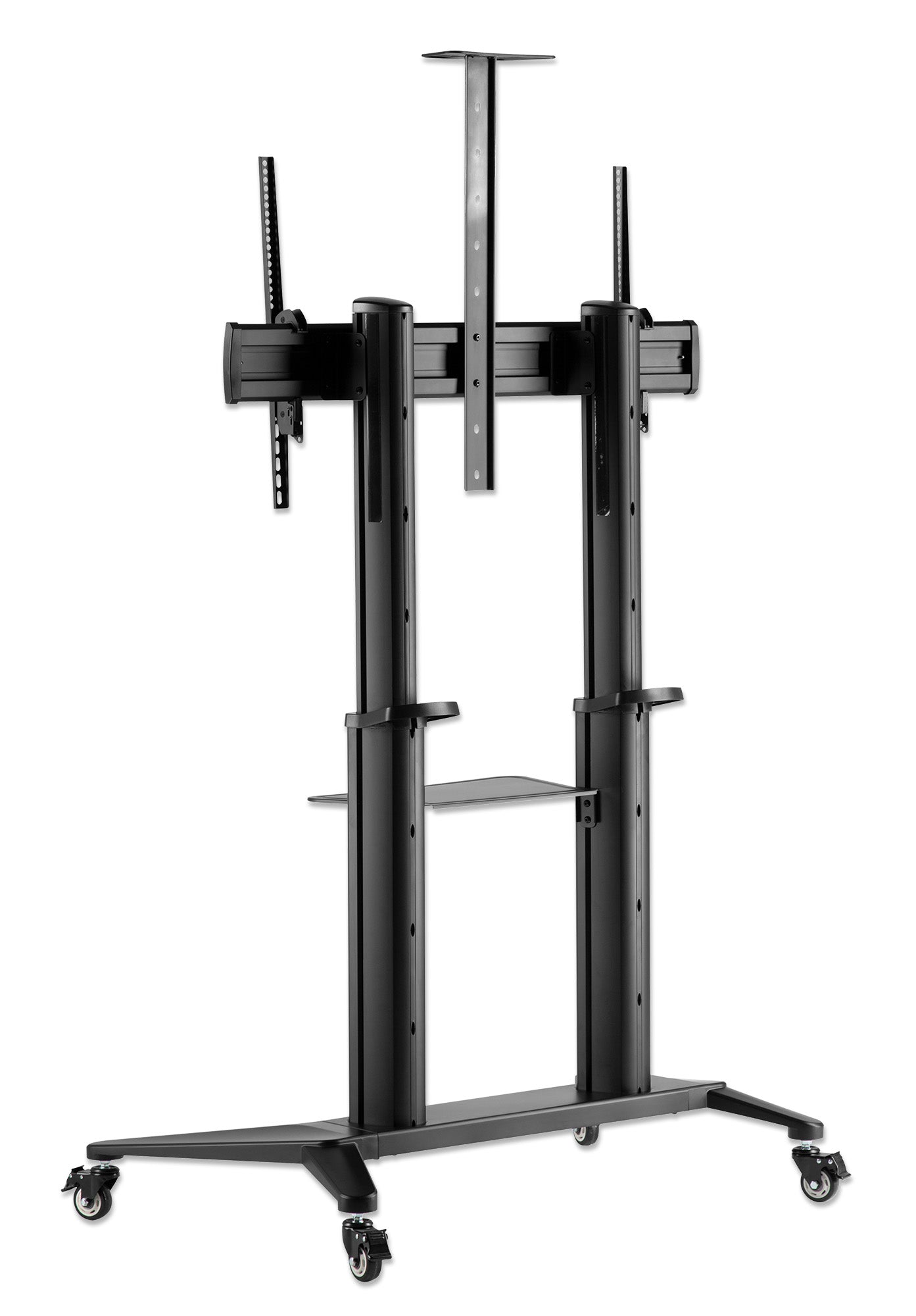 Aluminum Heavy-Duty Large-Screen Height-Adjustable Multimedia TV Cart Image 6