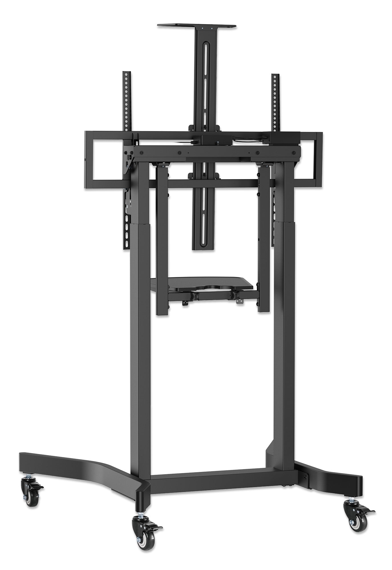 Motorized Height-Adjustable Multimedia TV Cart, for 55" to 100" Displays Image 9