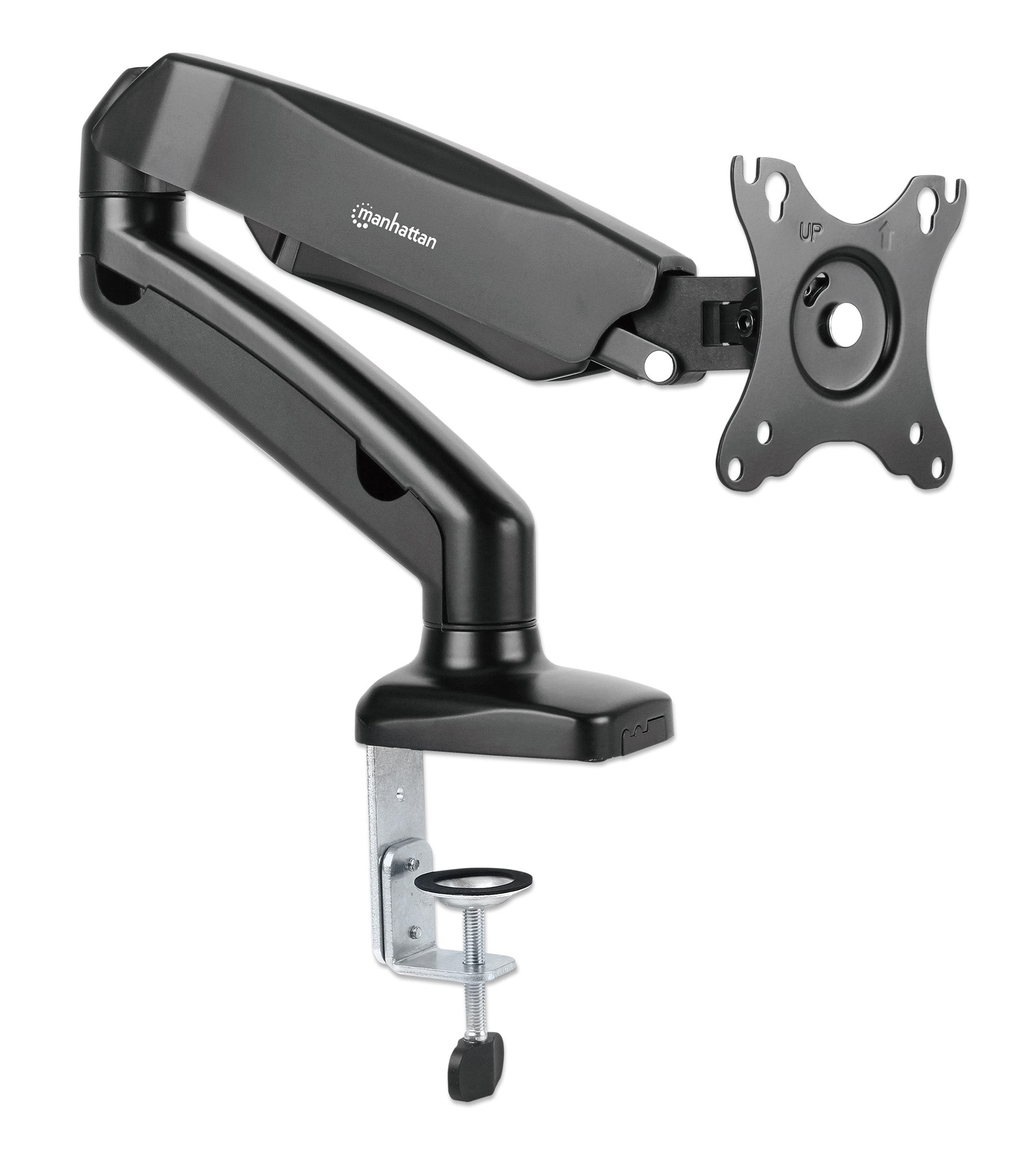 Aluminum Gas Spring Single Monitor Desk Mount Image 3