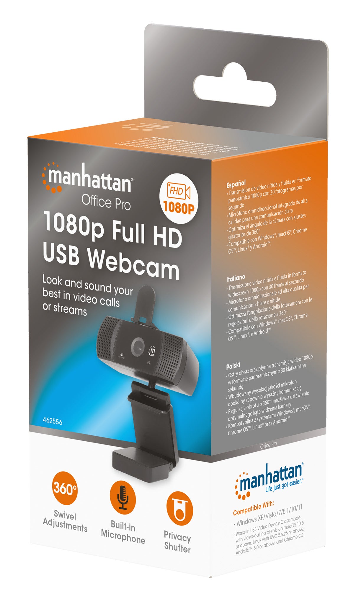 1080p Full HD USB Webcam Packaging Image 2