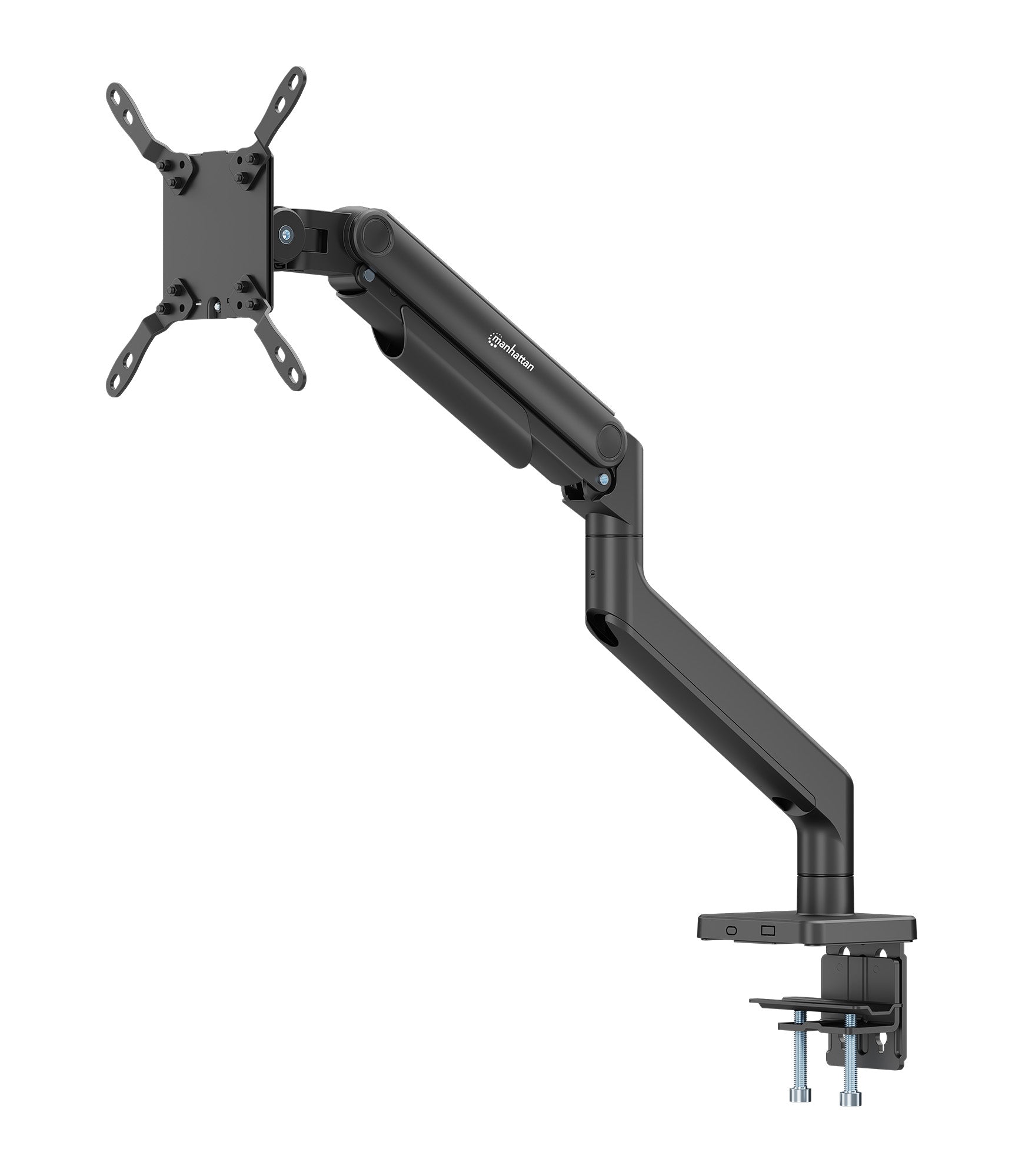 Heavy-Duty Aluminum Mechanical Spring Single Monitor Desk Mount,  for 17" to 49" Displays Image 1