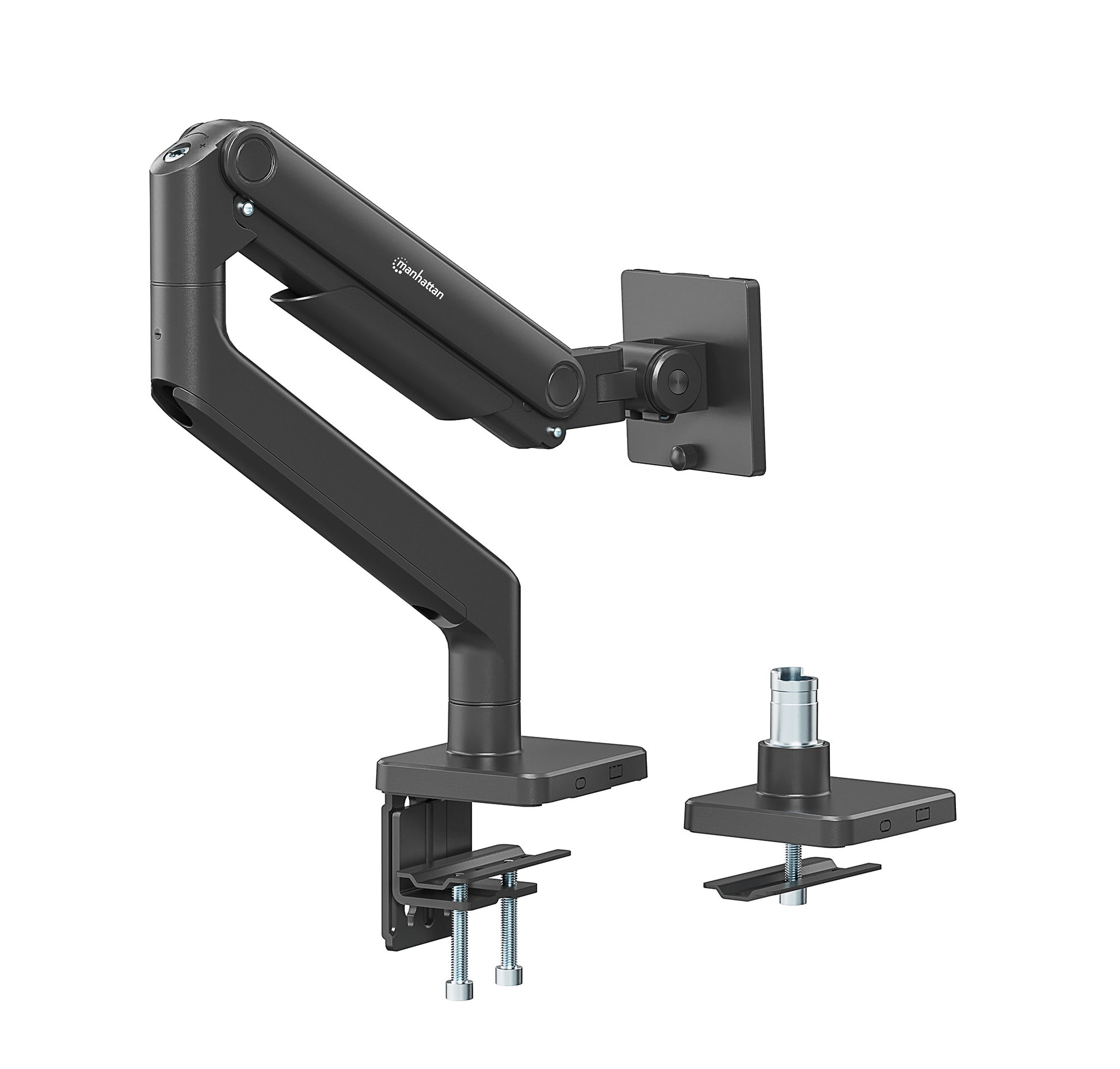Heavy-Duty Aluminum Mechanical Spring Single Monitor Desk Mount,  for 17" to 49" Displays Image 11