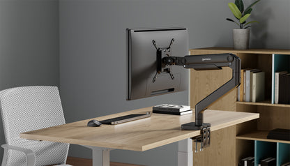 Heavy-Duty Aluminum Mechanical Spring Single Monitor Desk Mount,  for 17" to 49" Displays Image 3