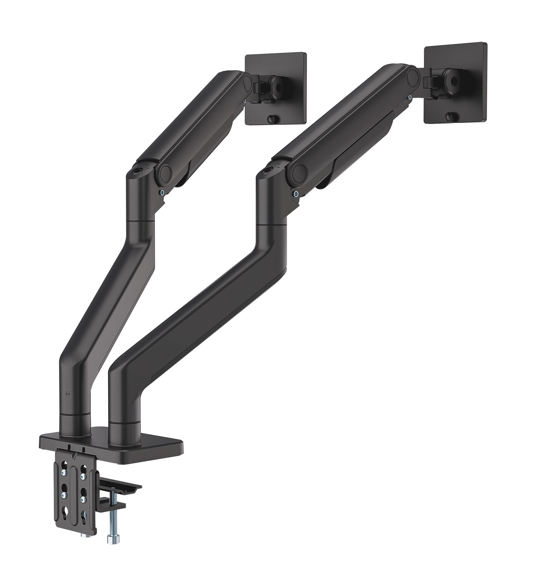 Heavy-Duty Aluminum Mechanical Spring Dual Monitor Desk Mount Image 4
