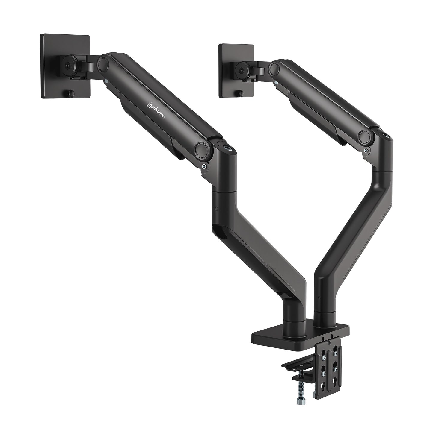 Heavy-Duty Aluminum Mechanical Spring Dual Monitor Desk Mount Image 8