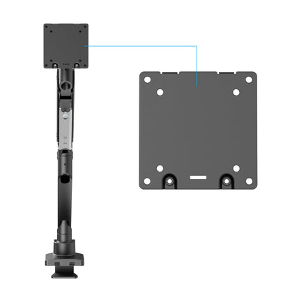 Ultra Heavy-Duty Aluminum Gas Spring Single Monitor Desk Mount with USB Ports Image 12