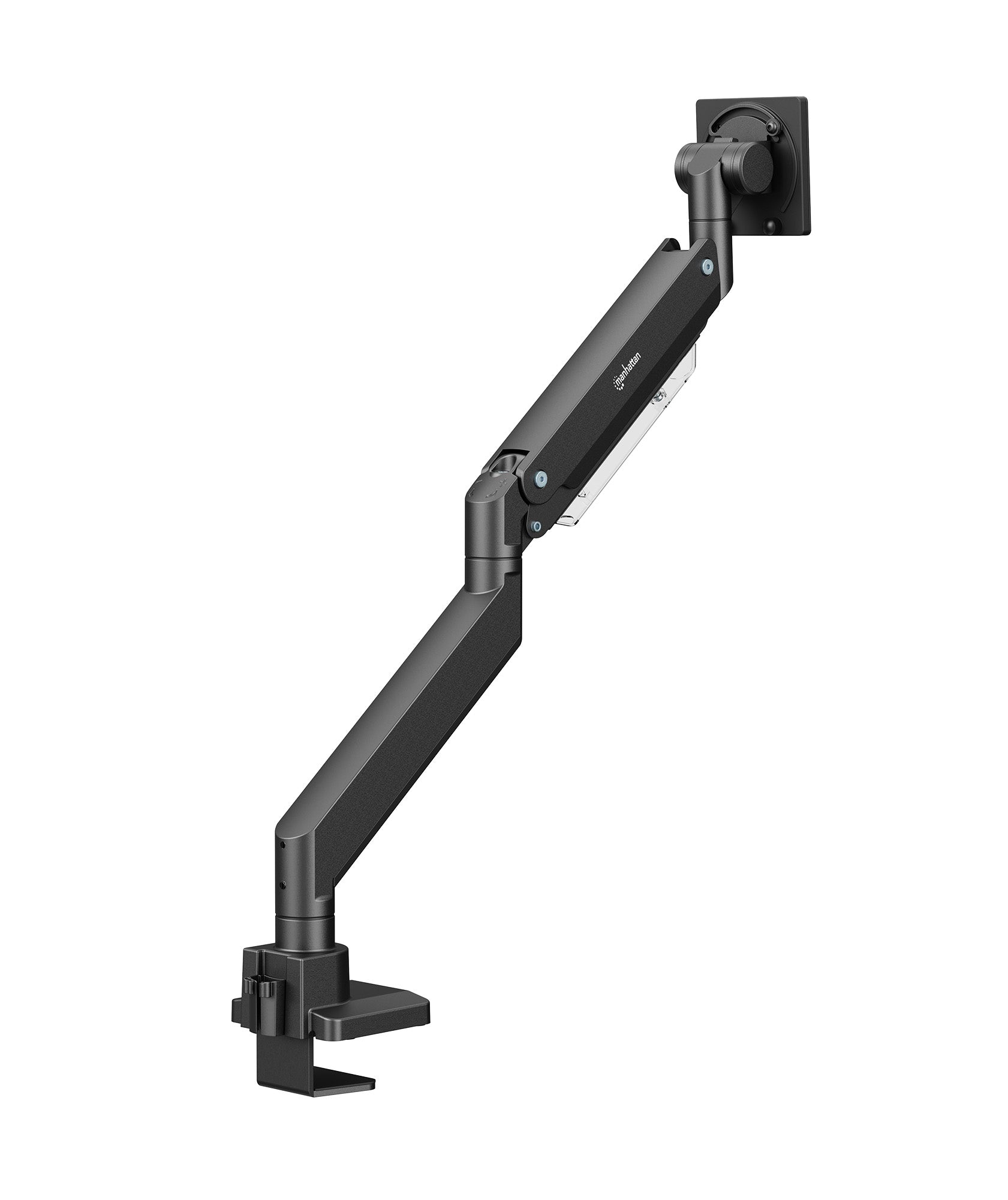Ultra Heavy-Duty Aluminum Gas Spring Single Monitor Desk Mount with USB Ports Image 7