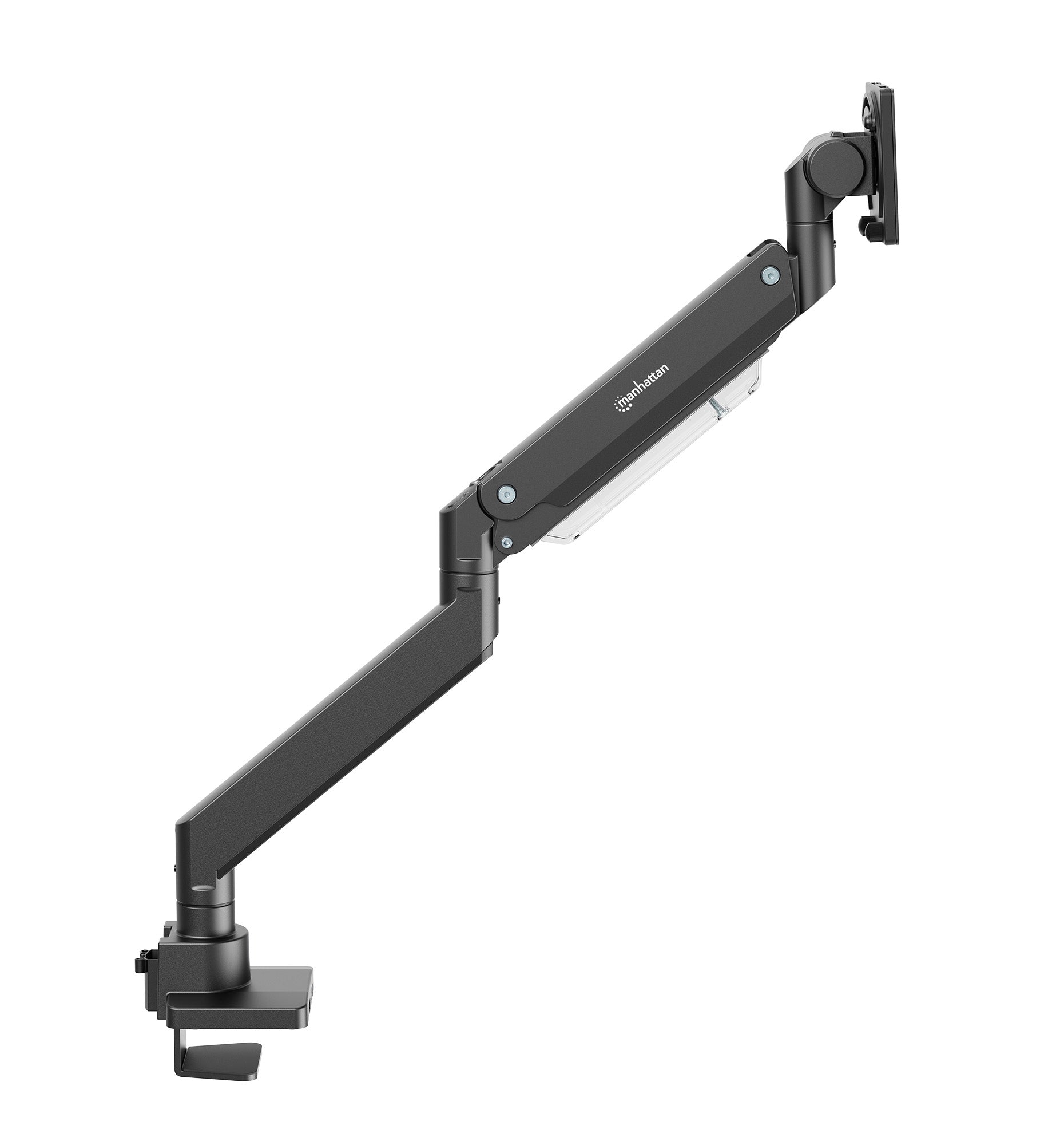 Ultra Heavy-Duty Aluminum Gas Spring Single Monitor Desk Mount with USB Ports Image 9