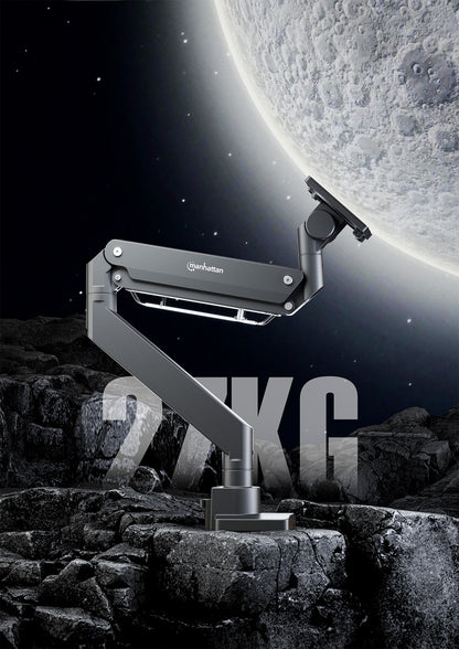 Ultra Heavy-Duty Aluminum Gas Spring Single Monitor Desk Mount with USB Ports Image 10