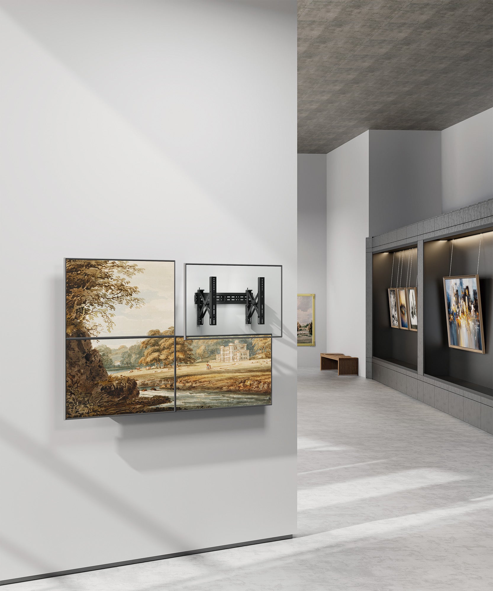 Adjustable Video Wall Mount with Pop-Out Design Image 3
