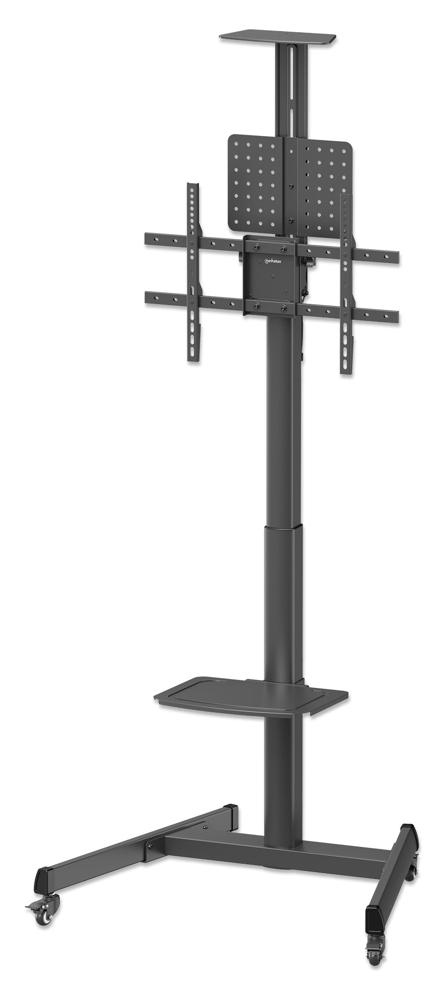 Multimedia TV Cart with Tool-Free Height Adjustment, for 37" to 86" Displays Image 1