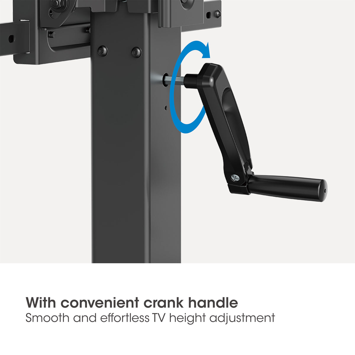 Multimedia TV Cart with Tool-Free Height Adjustment, for 37" to 86" Displays Image 7