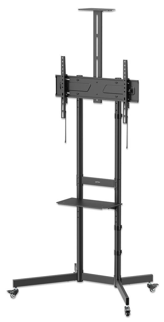 Economy Height-Adjustable Multimedia TV Cart, for 37" to 70" Displays Image 1